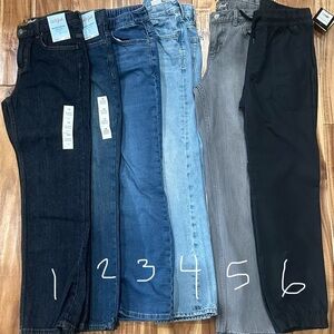 Size 14 boys jeans/pants: lot of 6